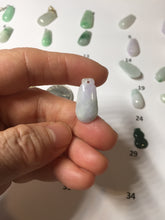 Load image into Gallery viewer, 100% Natural type A sunny green white purple yellow Jadeite Jade blessed melon pendant group PA209