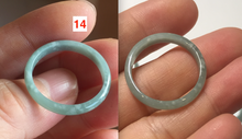 Load image into Gallery viewer, Size 10 1/4 100% natural type A icy watery light green/blue/gray Guatemala jadeite jade band ring AF53