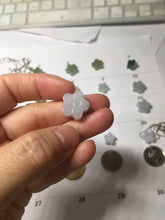 Load image into Gallery viewer, Type A 100% Natural light green/white/purple jadeite Jade flower Pendant group PC223