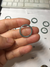 Load image into Gallery viewer, 15.5mm size 4 3/4 100% natural type A icy watery green/blue icy watery Guatemala jadeite jade band ring group PE126