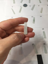 Load image into Gallery viewer, 100% Natural type A icy watery light green white narrow rectangle Jadeite Jade safe and sound pendant group BS139 Add on item