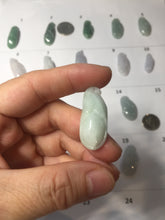 Load image into Gallery viewer, Type A 100% Natural icy watery light green/white/purple jadeite Jade magnolia buds group Pendant PH236