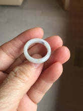 Load image into Gallery viewer, Size 4 1/2 -9 1/4 100% natural type A light green/purple/white jadeite band ring group PD199