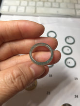 Load image into Gallery viewer, 15.5mm size 4 3/4 100% natural type A icy watery green/blue icy watery Guatemala jadeite jade band ring group PE126