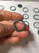 Load image into Gallery viewer, 16.5mm size 6 100% natural type A icy watery green/blue icy watery Guatemala jadeite jade band ring group PA256