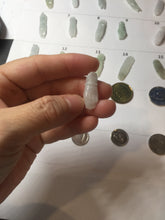 Load image into Gallery viewer, 100% natural type A icy watery sunny green/purple a pearl in my palm (apple of my eye, 掌上明珠) Jadeite jade bead PH233