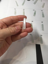 Load image into Gallery viewer, 100% Natural type A icy watery light green white narrow rectangle Jadeite Jade safe and sound pendant group BS139 Add on item
