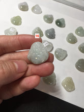 Load image into Gallery viewer, 100% Natural type A icy watery light green white small happy Buddha (拇指佛) jadeite Jade pendant group F131