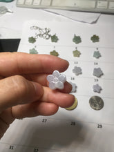 Load image into Gallery viewer, Type A 100% Natural light green/white/purple jadeite Jade flower Pendant group PC223