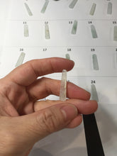 Load image into Gallery viewer, 100% Natural type A icy watery light green white narrow rectangle Jadeite Jade safe and sound pendant group BS139 Add on item