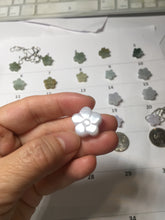 Load image into Gallery viewer, Type A 100% Natural light green/white/purple jadeite Jade flower Pendant group PC223