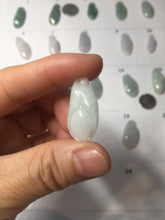 Load image into Gallery viewer, Type A 100% Natural icy watery light green/white/purple jadeite Jade magnolia buds group Pendant PH236