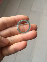 Load image into Gallery viewer, 16.3mm size 5 3/4 100% natural type A icy watery green/blue Guatemala jadeite jade band ring group PA221