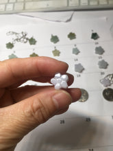 Load image into Gallery viewer, Type A 100% Natural light green/white/purple jadeite Jade flower Pendant group PC223