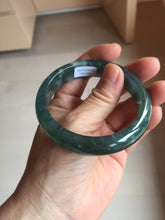 Load image into Gallery viewer, 56.2mm Certified Type A 100% Natural icy watery dark green/blue/gray/black Guatemala Jadeite bangle BH232-0259