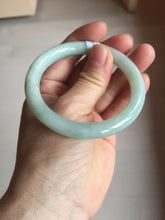 Load image into Gallery viewer, 53.5mm certified 100% natural Type A light green round cut jadeite jade bangle BP161-2771