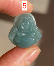 Load image into Gallery viewer, 100% Natural blue gray green Guatemala jadeite Jade happy buddha pendant group BH58