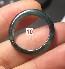 Load image into Gallery viewer, 17.9mm 7 3/4 100% natural type A icy watery green/blue Guatemala jadeite jade band ring group BP76
