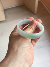 Load image into Gallery viewer, 51.6mm Certified Type A 100% Natural sunny green light green white thin Jadeite Jade bangle BS120-1581