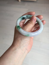 Load image into Gallery viewer, 57mm certified 100% natural type A sunny green/purple jadeite jade bangle BN83-8723