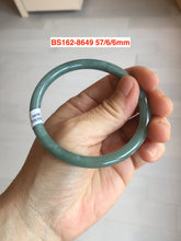 Load image into Gallery viewer, Sale! 56-62mm Certified type A 100% Natural dark green/blue/black/gray slim round cut Guatemala Jadeite bangle(different size with defects) group GL31