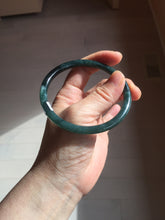Load image into Gallery viewer, 61mm Certified Type A 100% Natural light green/blue/gray Guatemala slim round cut Jadeite bangle BP198-2051