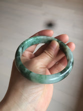 Load image into Gallery viewer, 60.1mm Certified Type A 100% Natural green/dark green Jadeite Jade bangle AS68-1658