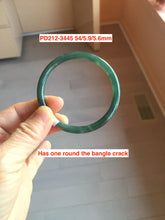 Load image into Gallery viewer, 55-62mm Certified type A 100% Natural dark green/blue/black slim round cut Guatemala Jadeite bangle(different size with defects) group GL30