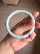 Load image into Gallery viewer, 64mm Certified Type A 100% Natural light green white round cut Jadeite Jade bangle BH93-(1935)