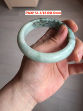 Load image into Gallery viewer, 52-60mm Certified type A 100% size 56-60mm Natural green/white/purple Jadeite bangle with defects group BH15