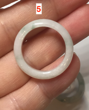 Load image into Gallery viewer, 100% natural type A icy watery green/white/yellow/purple jadeite jade band ring group R111