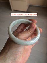Load image into Gallery viewer, 53-57mm Type A 100% Natural light green/white Jadeite Jade bangle (with defects) group GL15