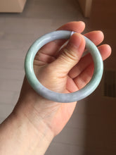 Load image into Gallery viewer, 58.8mm Certified Type A 100% Natural light green purple gray round cut Jadeite Jade bangle BH96-(1940)