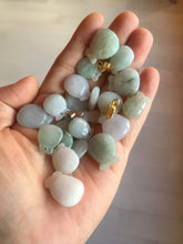 Load image into Gallery viewer, 100% Natural light green/white/purple Jadeite Jade money bag bead pendant group F153