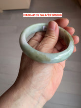 Load image into Gallery viewer, 52-60mm Certified type A 100% size 56-60mm Natural green/white/purple Jadeite bangle with defects group BH15