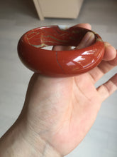 Load image into Gallery viewer, 58mm 100% natural red jasper stone(红碧玉,鸡血石) bangle SY100