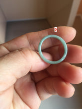 Load image into Gallery viewer, 18.5mm 8 1/2 100% natural type A dark green/gray/black Guatemala jadeite jade band ring BP153