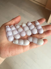 Load image into Gallery viewer, Type A 100% Natural white/green/purple Four Seasons Fortune Beans jadeite jade pendant group BK101