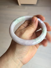Load image into Gallery viewer, 60mm certified Type A 100% Natural light green purple Jadeite Jade bangle PC97-8466