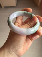 Load image into Gallery viewer, 57.7mm certified 100% natural Type A light green yellow purple(FU LOU SHOU) chubby jadeite jade bangle PA191-4761