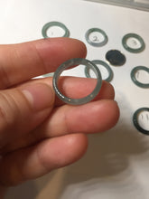 Load image into Gallery viewer, 15.9mm 5 1/4 100% natural type A icy watery green/blue icy watery Guatemala jadeite jade band ring group BP86