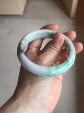 Load image into Gallery viewer, 58.5mm Certified Type A 100% Natural Sunny Green Purple Gray brown black Jadeite Jade Bangle AZ182-6585