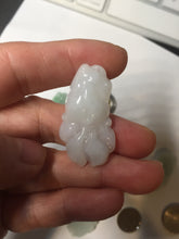 Load image into Gallery viewer, 100% Natural clear sunny green gray jadeite jade golden fish Pendant group BP109