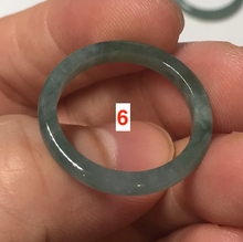 Load image into Gallery viewer, 100% natural type A icy watery light green/blue/gray Guatemala jadeite jade band ring R117