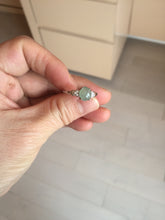 Load image into Gallery viewer, 100% natural type A icy watery green dark green four-prong jadeite jade ring group AA88