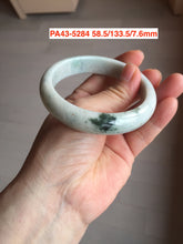 Load image into Gallery viewer, 52-63mm certified Type A 100% Natural dark green/white/purple/black Jadeite Jade bangle group with defects PA