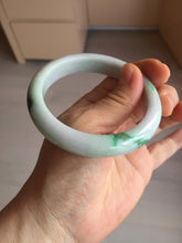 Load image into Gallery viewer, 56.5mm certified Type A 100% Natural sunny green/purple/white(白底青) Jadeite Jade bangle BF141-4072