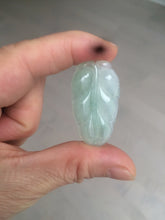 Load image into Gallery viewer, Certified type A 100% Natural icy watery green Jadeite Jade leaf pendant BH59-5-2611