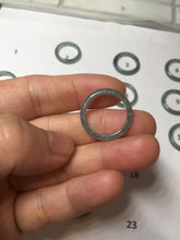 Load image into Gallery viewer, 15.5mm size 4 3/4 100% natural type A icy watery green/blue icy watery Guatemala jadeite jade band ring group PE126