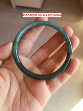 Load image into Gallery viewer, Sale! 56-62mm Certified type A 100% Natural dark green/blue/black/gray slim round cut Guatemala Jadeite bangle(different size with defects) group GL31